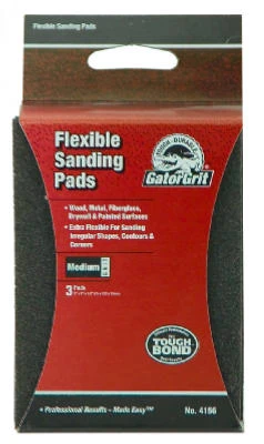 Gatorgrit 150-grit Sanding Pads, 3x4-inch, Pack Of 3