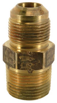 Brass Gas Pipe Fitting, 15/16" Od X 3/4" Male Pipe Thread, Aga Approved