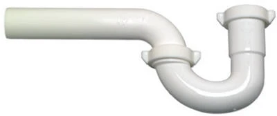 Durable White Plastic Wall Drain Trap For Kitchen & Lavatory
