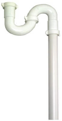White Plastic S Trap Floor Drain For Lavatory & Kitchen