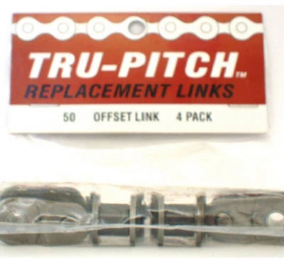 Ansi-compliant #50 Offset Chain Connecting Links – 4 Pack