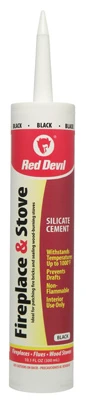 Fireplace/stove Repair Sealant, Black, 10.1 Oz. - High-temperature Adhesive