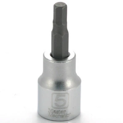 Hex Bit Socket, 3/8 Inch Drive, 5mm - Durable Hand Tool