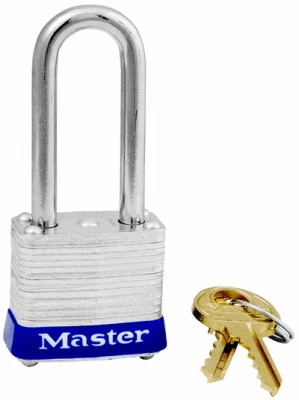 1-1/8" Laminated Steel Padlock With Hardened 1.5" Shackle – Keyed Alike