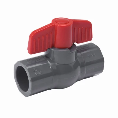 1.5" Gray Pvc Schedule 80 Solvent Weld Ball Valve