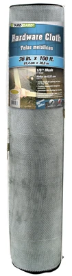 Galvanized Metal Hardware Cloth Fence, 1/8-in. Mesh, 27-ga., 36-in. X 100-ft.