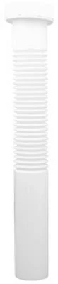 Flexible 1.5" Od X 12" Kitchen Drain Extension Tube With Nut & Washer