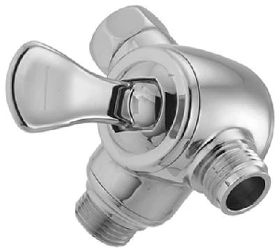 Chrome 3-way Diverter For Hand Shower And Shower Head Operation