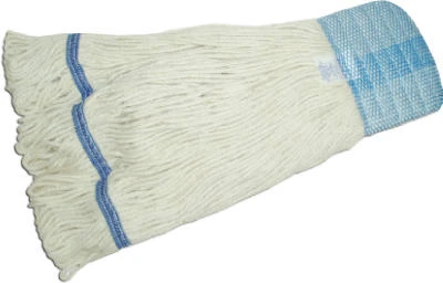 Eco-friendly Large Cotton-rayon Loop Mop Head With Durable Wide Band