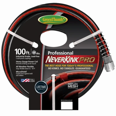 Neverkink Pro 5/8" Commercial Garden Hose – 100 Feet