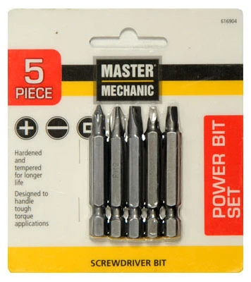 5-pc. Power Screwdriver Bit Set