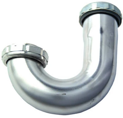 Chrome Brass Kitchen Drain Trap - 1.5" Od Durable Connector