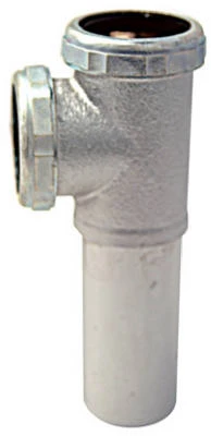 Chrome Brass Kitchen Drain Outlet Tee & Tailpiece – 1.5" Slip Joint