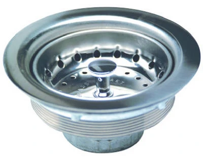 Chrome Stainless Steel Basket Sink Strainer For 3-1/2 Inch Drains