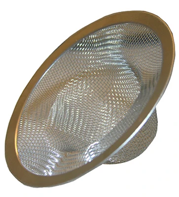 Durable Stainless Steel Mesh Kitchen Strainer With Chrome Rim – Universal Fit