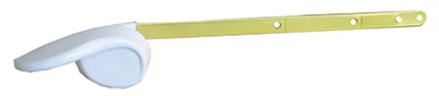 Durable White Replacement Toilet Flush Lever With Brass Arm