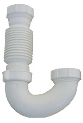 Adjustable White Pvc Flexible J-bend Pipe 3.5-6 Inch