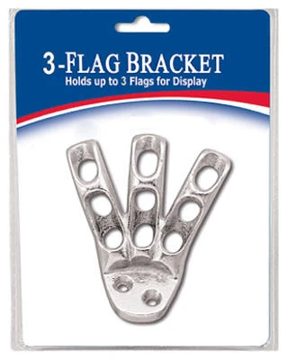 Triple Flag Mounting Bracket – Durable Outdoor Aluminum Holder