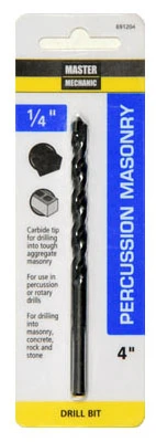 1/4" X 4" Rotary Percussion Masonry Drill Bit