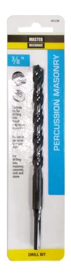 3/8" X 6" Carbide-tipped Percussion Masonry Drill Bit