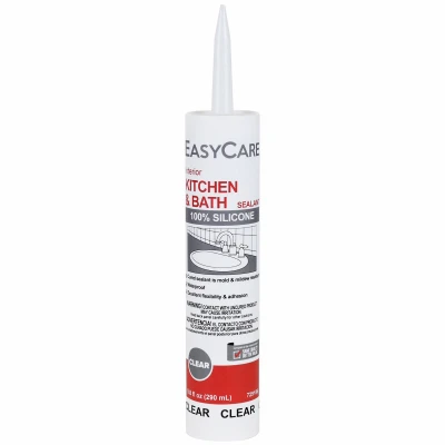 Clear 9.8 Oz Silicone Sealant For Kitchen & Bathroom