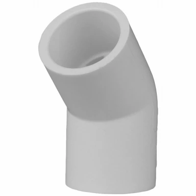 4-inch White Schedule 40 Pvc 45-degree Elbow Fitting