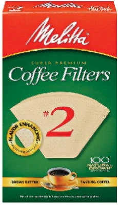 Natural Brown Cone Coffee Filters Size 2 - 100 Pack