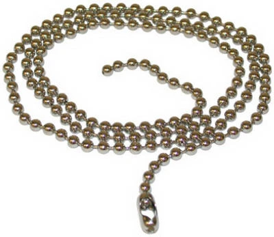 3 Ft Brass-plated Steel Beaded Chain With Connector