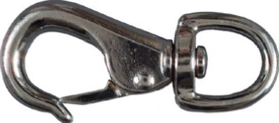 Durable Nickel Snap Hook With Swivel Eye - 0.75 X 3.375 Inches