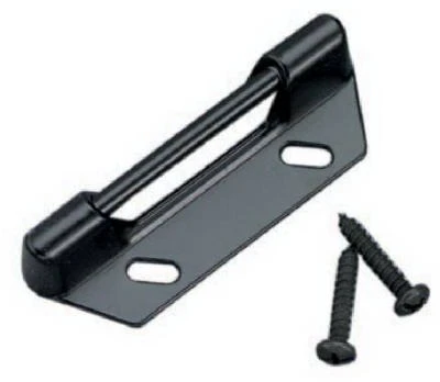 Black Adjustable Storm & Screen Door Strike Plate Replacement