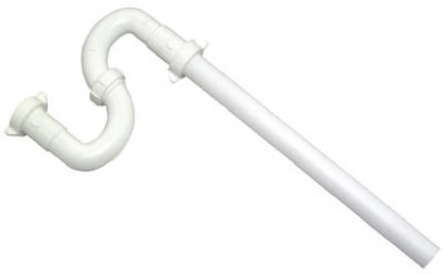 White Plastic Lavatory Floor Drain With 1.25-inch S-trap For Effective Plumbing