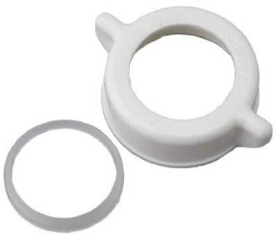 White Plastic Slip Joint Nut & Washer For 1.25" Od Tubing