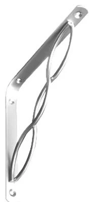 8-inch White Steel Decorative Wall Shelf Bracket