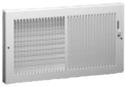 White Steel Baseboard Register 14x6 Inches