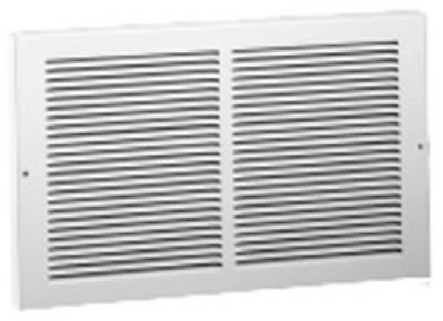 Baseboard Return Grille, Steel, White, 12 X 6-inch, Model 375w12x6