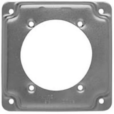 4" Flat Corner Square Outlet Box Cover With 1/2" Rise