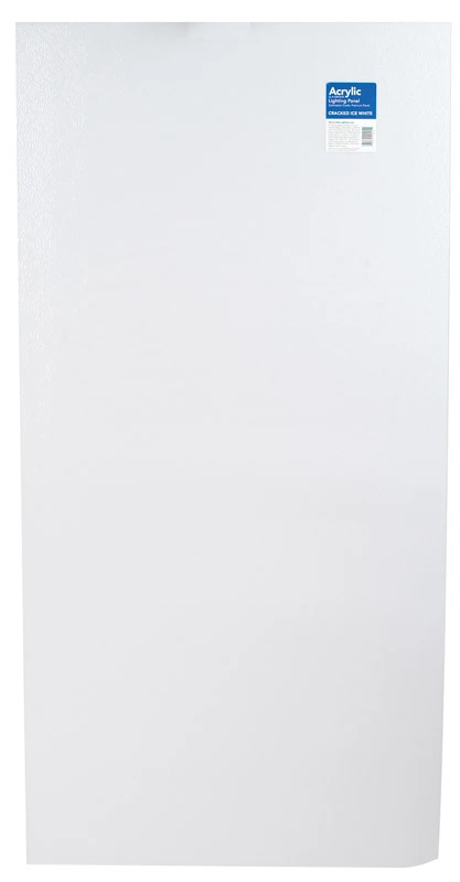 Suspended Ceiling Lighting Panel, Drop In, Acrylic, Cracked Ice, White, 2-ft. X 4-ft.