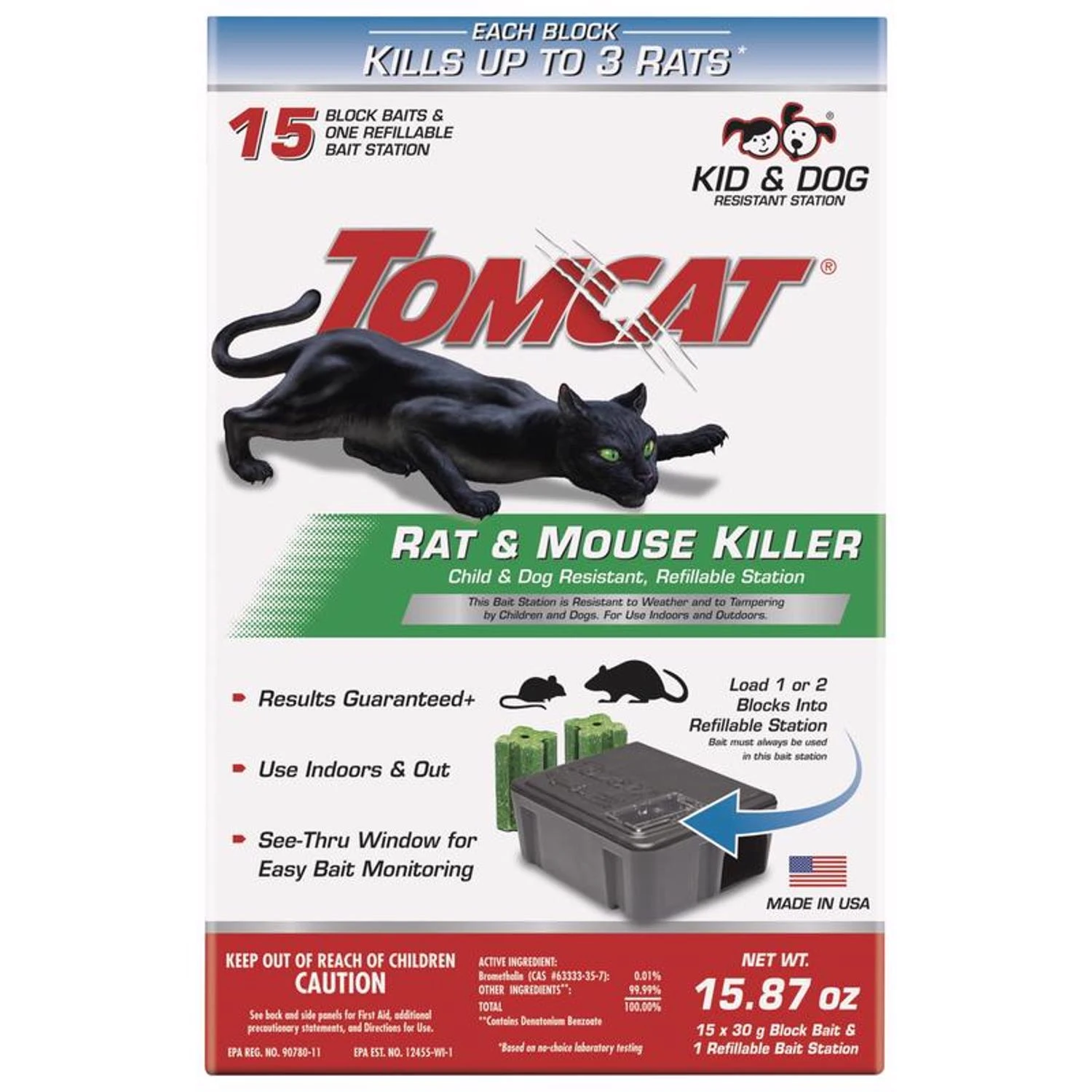 Rat Killer Bait Station, Refillable