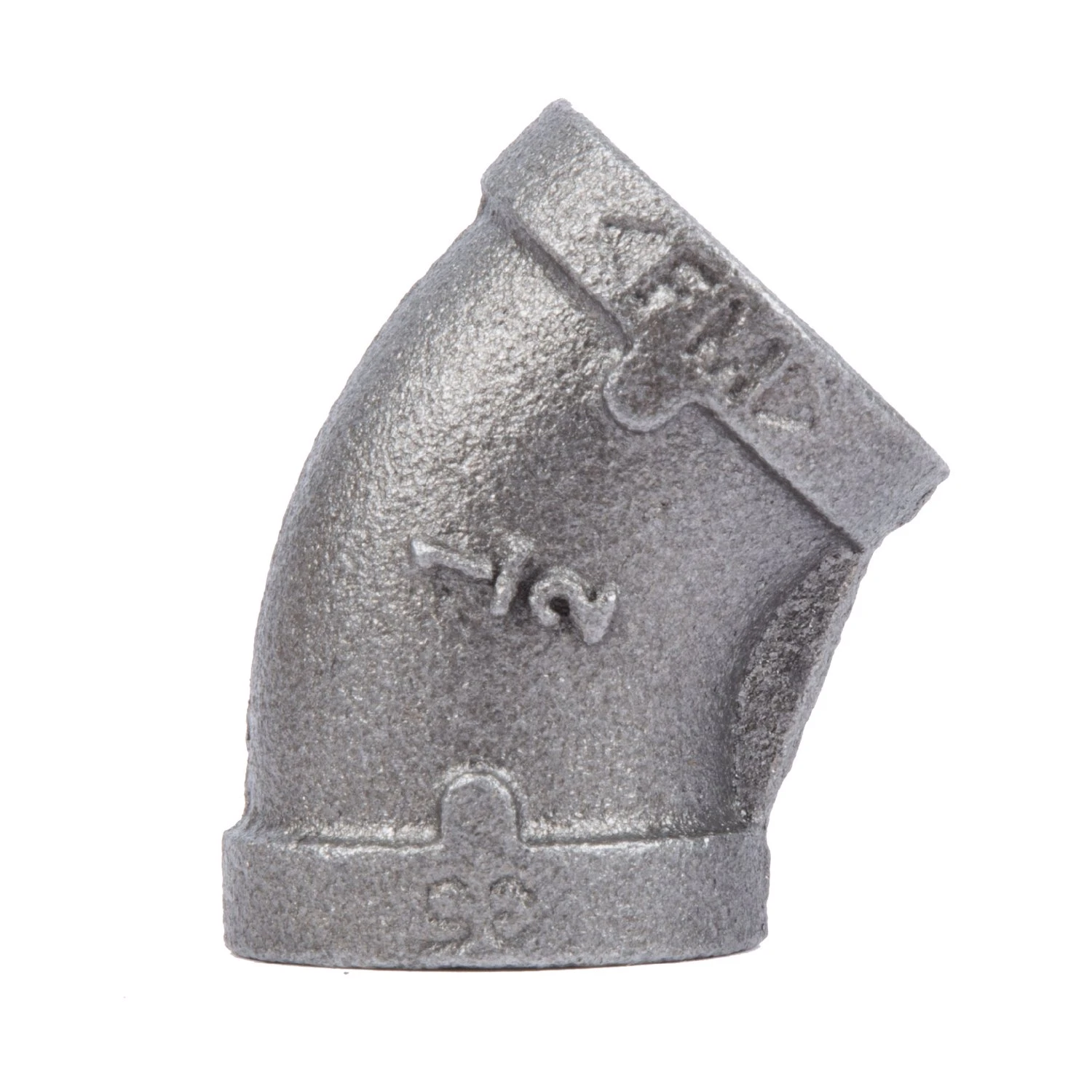 1/2 In. Fip Black Malleable Iron 45 Degree Elbow - Model 310e45-12