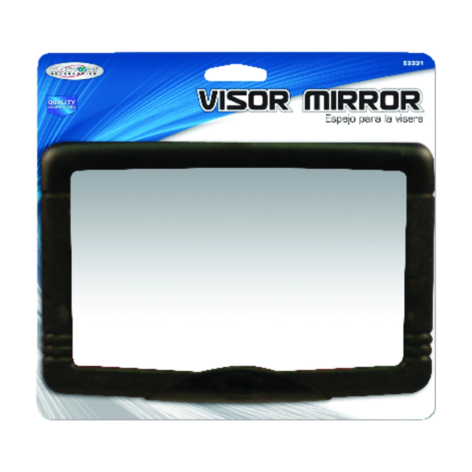 Vanity Mirror, Clip On, Black, 4.5 X 6.5 In.