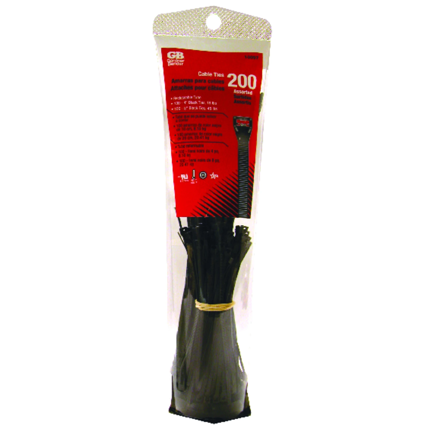 200-pk. 4 & 8 In. Black Cable Tie Tube