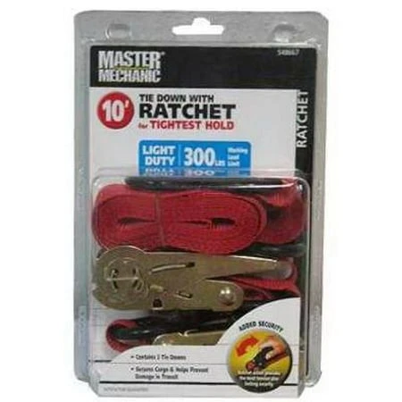 Ratchet Tie-downs, 10 Ft. X 1 In., 2-pk.