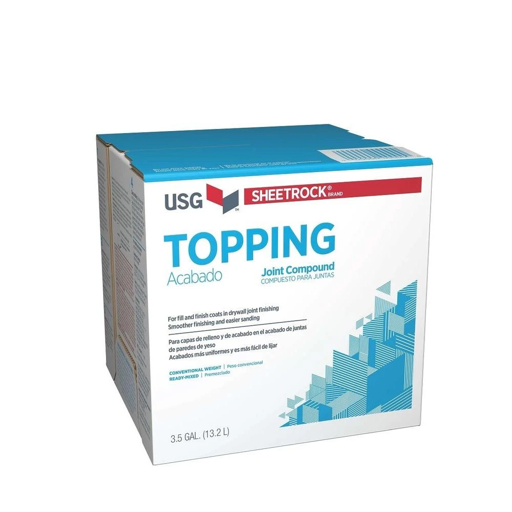 Ready-mix Topping Compound, 3.5 Gallon Container For Wall And Ceiling Finishing