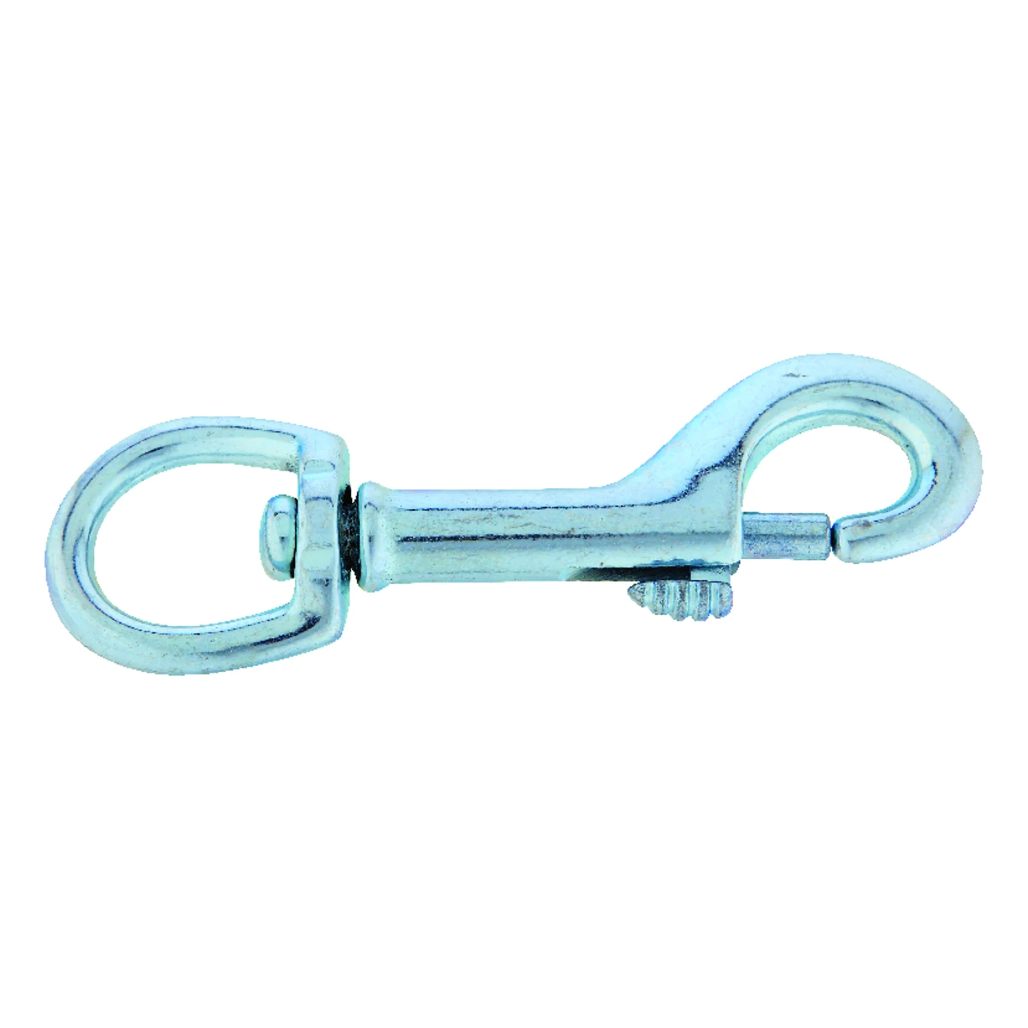 4-1/4 In. Zinc-plated Iron Bolt Snap With Swivel Round Eye, 100 Lb Load Capacity
