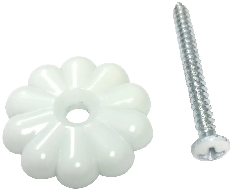 24-pc. White Plastic Mobile Home Rosette Button