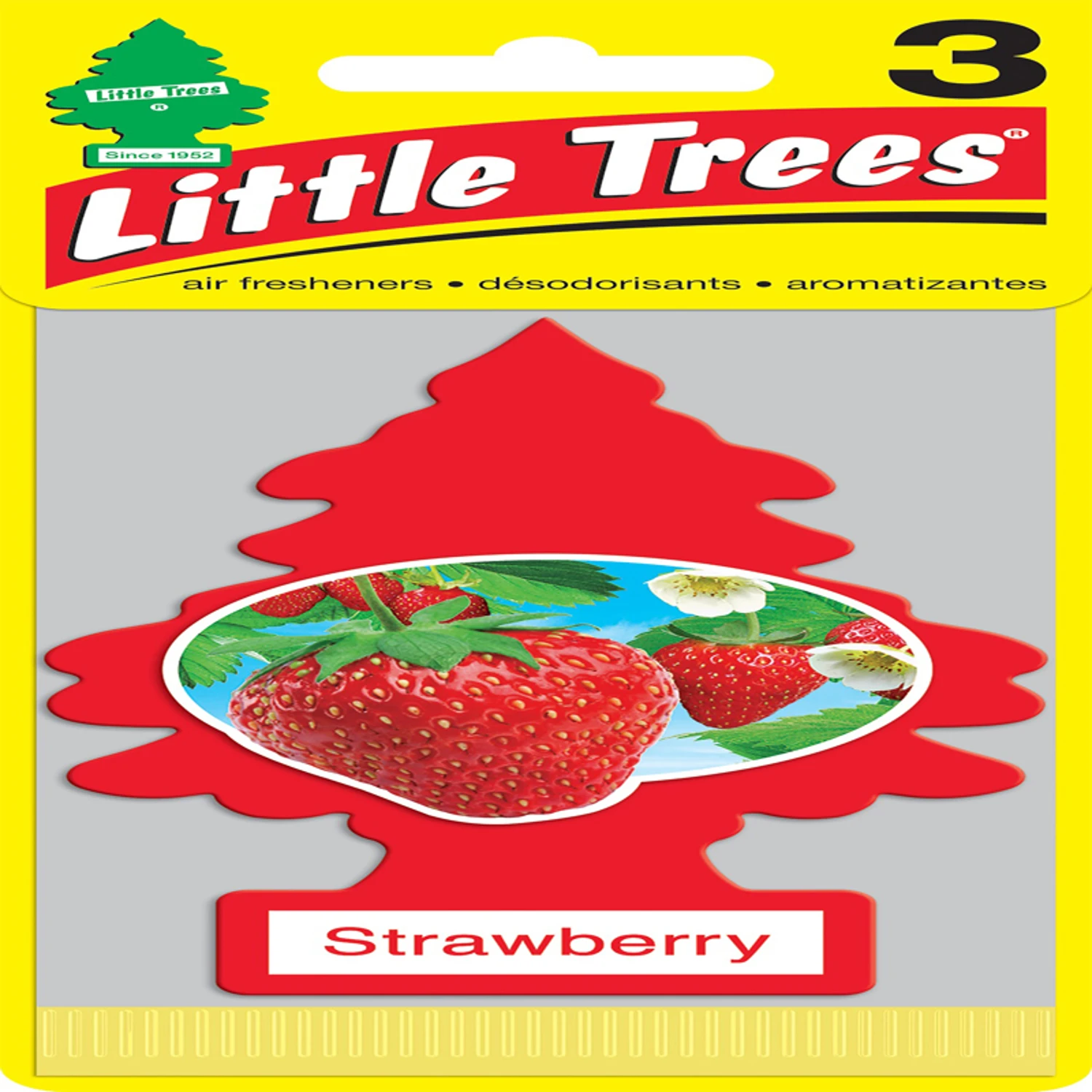 Car Air Freshener, Strawberry, 3-pk.