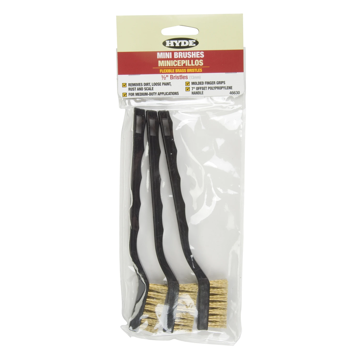Wire Brush Set, Mini, Brass, 3-pk.
