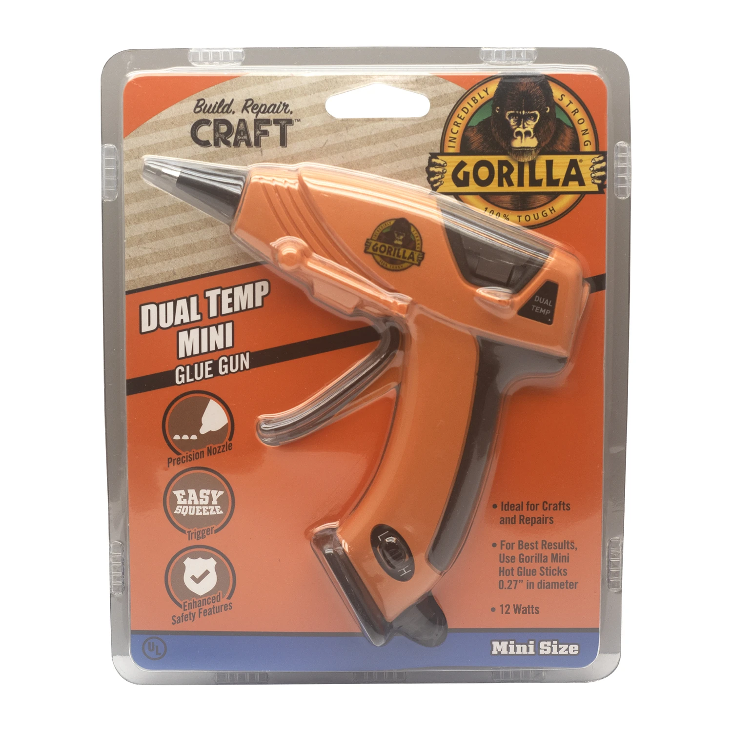 20 Watt Dual Temperature Mini Glue Gun With Built-in Stand