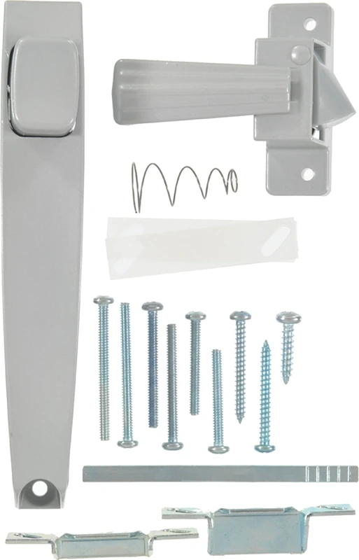 V333 Aluminum Pushbutton Latch For Out-swinging Doors, 3/4 To 1-1/4 In Thick