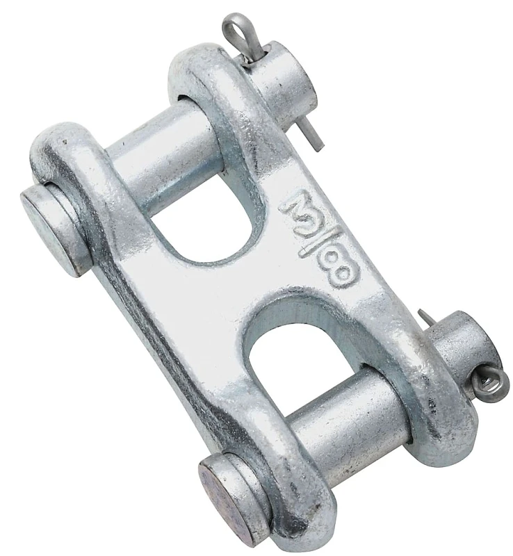 3248bc N240-887 Zinc Double Clevis Link, 3/8 In, 5400 Lb Working Load